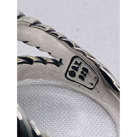 David Yurman Albion Onyx Sterling Silver 925 Oval Ring Size 8 - Picture 5 of 13